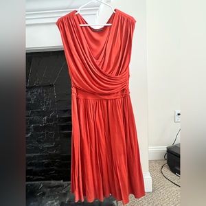Orange Anthropologie dress